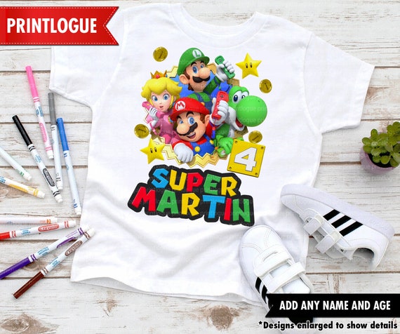 Super Mario Birthday Shirt Mario Family 