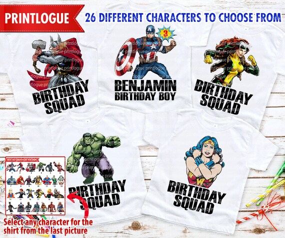 Avengers Birthday Shirt Superhero Shirt 