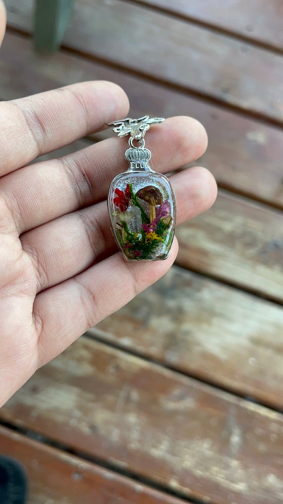 Fairy Jar Pendant Fairy Nature Resin Pendant Fairy Pendant