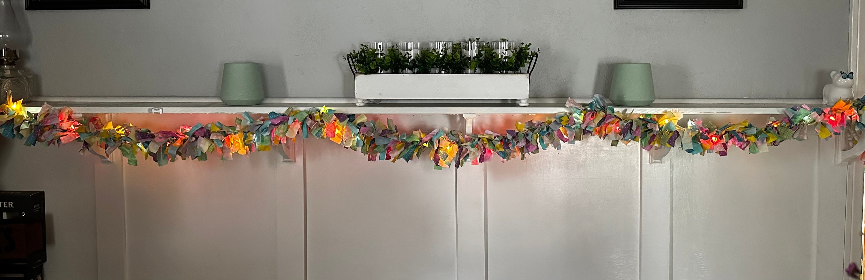 Lighted Fabric Spring Garland - Etsy