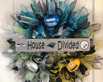 3 Team House Divided Wreath