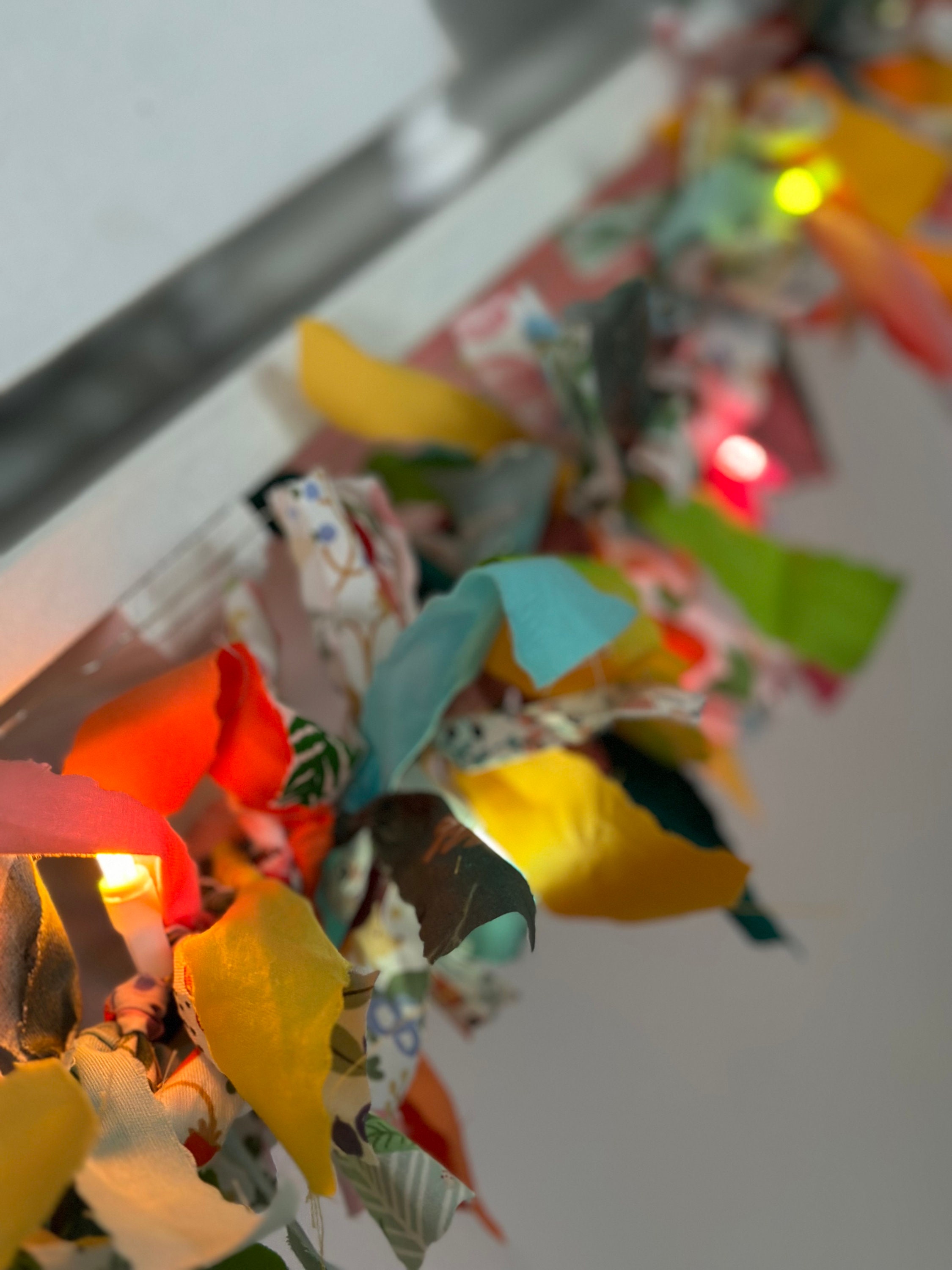 Lighted Fabric Spring Garland - Etsy