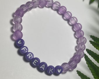 Purple Weirdo Beaded Bracelet