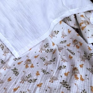 Goose Muslin Baby Blanket: Soft Cotton Gauze Wrap, Newborn Gift