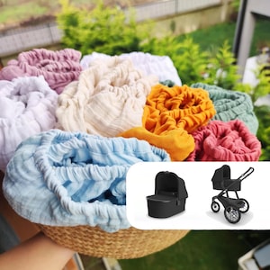 Muslin Sheets for UPPABABY Bassinets - Organic Muslin Cotton Fitted Sheets - Custom Size Sheets for Uppababy Vista Cruz Sheet