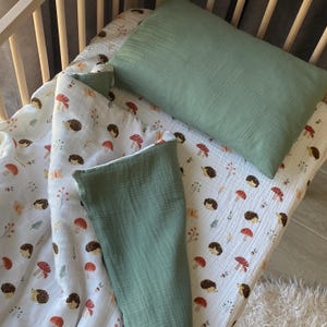 Organic Muslin Bedding Set for Baby & Toddler – Soft Breathable Sheet, Duvet Cover and Pillowcase for Baby Toddler Child Kids