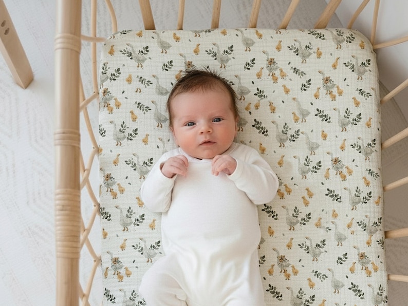 Organic Muslin Cotton Fitted Sheet: Baby, Crib, Bassinet - Custom Size