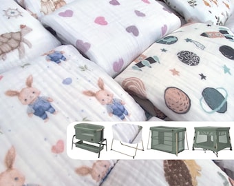 Draps de mousseline bio pour Maxi Cosi Iora, Tori, Iris, Swift Newborn Toddler, Calao, Calidoo