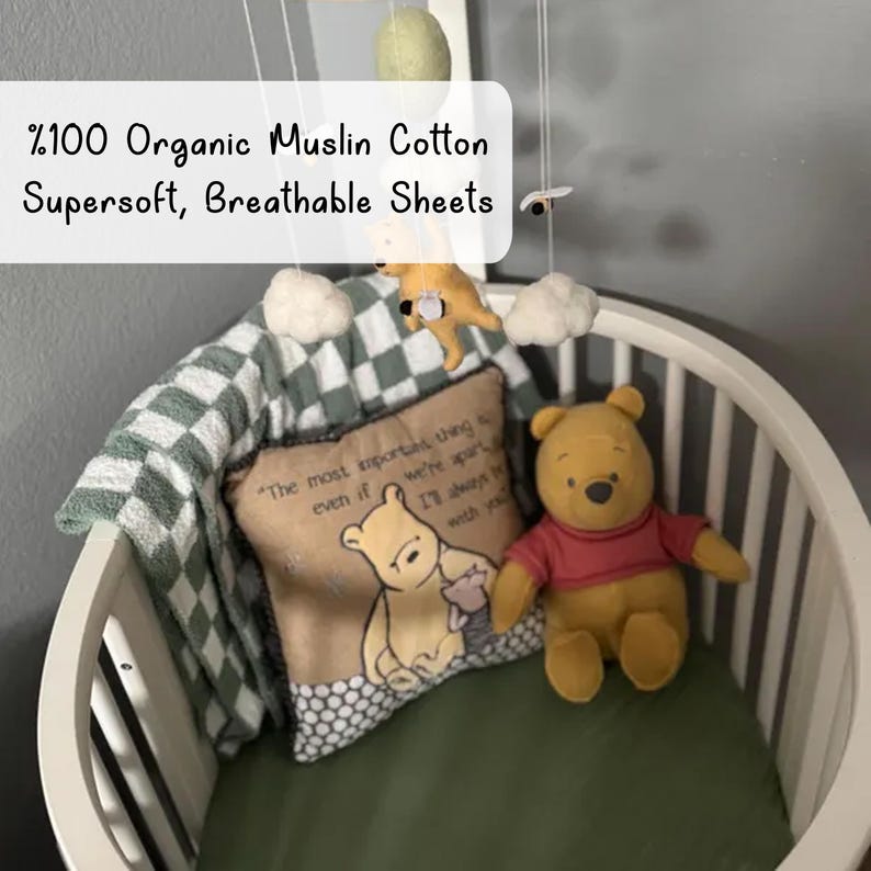 Muslin Cotton Fitted Sheets for Stokke Snoozi Bassinet, Stokke Sleepi Mini V2 V3 Fitted Sheets, Stokke Sleepi Junior Fitted Sheets