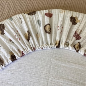 Muslin Cotton Fitted Sheets for Stokke Snoozi Bassinet, Stokke Sleepi Mini V2 V3 Fitted Sheets, Stokke Sleepi Junior Fitted Sheets