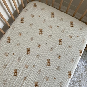 Organic Muslin Cotton Fitted Sheet: Baby, Crib, Bassinet - Custom Size