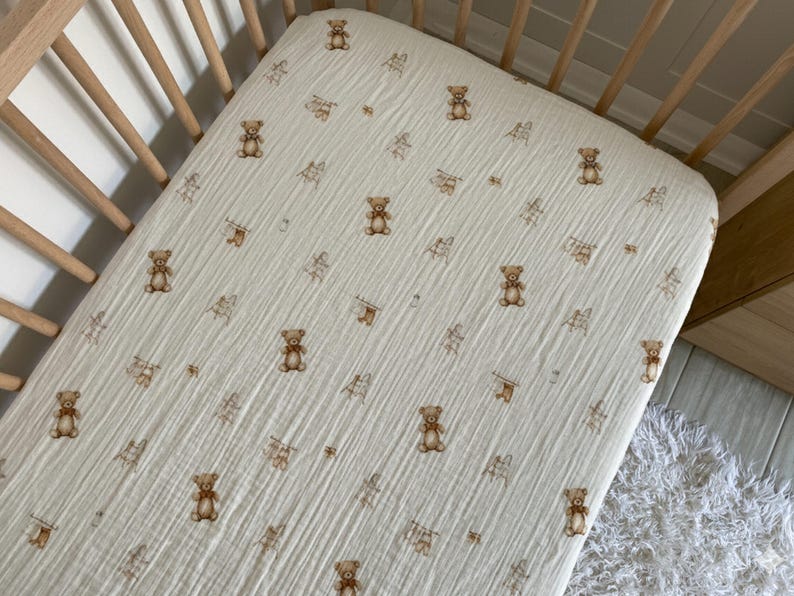 Organic Muslin Cotton Fitted Sheet: Baby, Crib, Bassinet - Custom Size