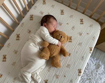 Organic Muslin Cotton Fitted Sheet: Baby, Crib, Bassinet - Custom Size