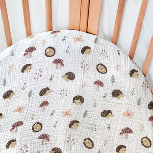 Muslin Cotton Fitted Sheets for Stokke Snoozi Bassinet, Stokke Sleepi Mini V2 V3 Fitted Sheets, Stokke Sleepi Junior Fitted Sheets