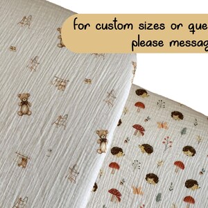 Organic Muslin Cotton Fitted Sheet: Baby, Crib, Bassinet - Custom Size