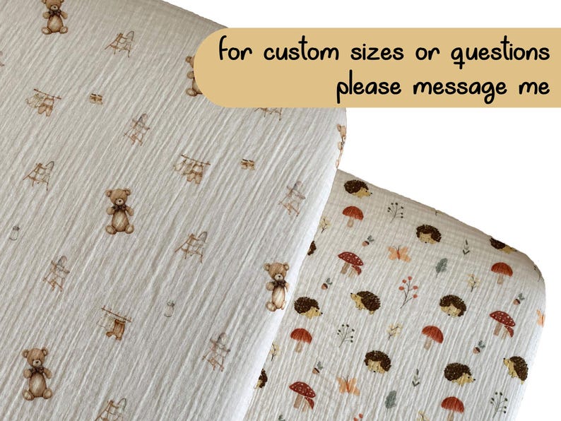 Organic Muslin Cotton Fitted Sheet: Baby, Crib, Bassinet - Custom Size