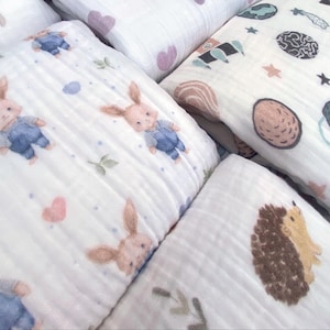 Organic Muslin Cotton Fitted Sheets for Baby Toddler Teen - Custom Size Sheet, Crib & Bassinet Cot Sheet, Breathable Handmade Baby Bedding