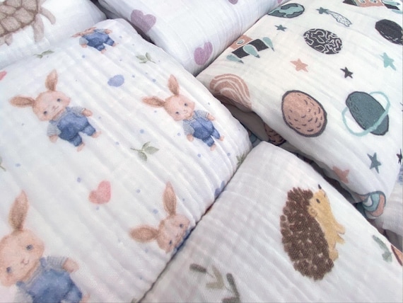 Organic Muslin Cotton Fitted Sheet: Custom Crib, Bassinet, Toddler Bedding