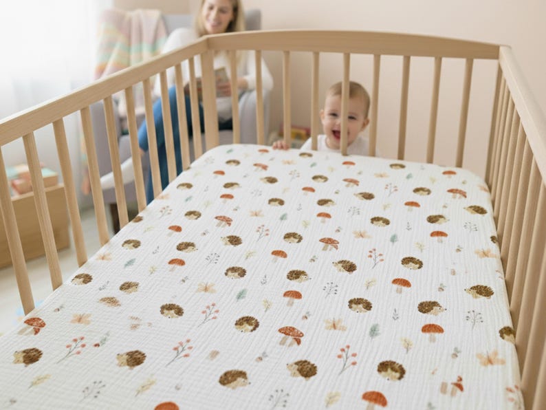 Organic Muslin Cotton Fitted Sheet: Baby, Crib, Bassinet - Custom Size