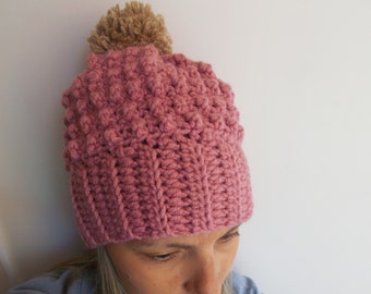 Popcorn Beanie Crochet Pattern