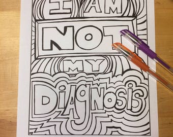 I'm Sorry coloring page digital download 8.5X11 PDF | Etsy