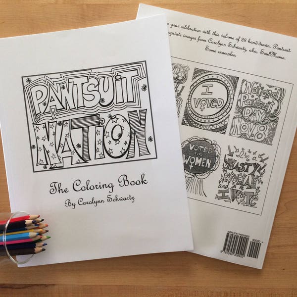 Pantsuit Nation, Coloring Book, Digital Download, Political Coloring, Adult Coloring, 2016 US Election, Hillary Clinton, Feminist coloring