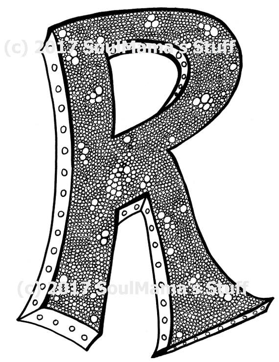 Bubble Letter Capital R