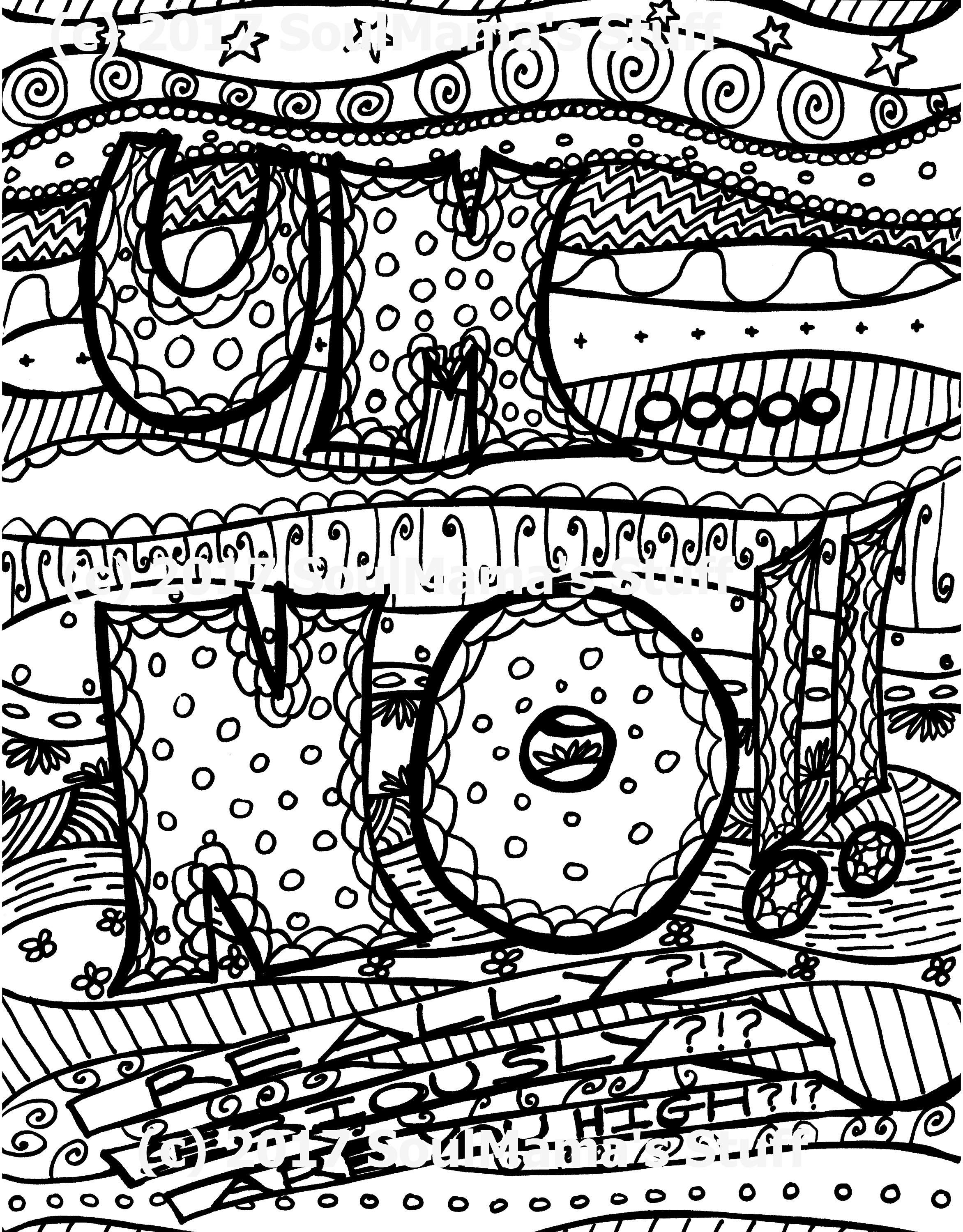 Um...no Coloring Page Digital Download 8.5X11 PDF File - Etsy
