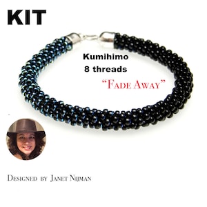 KIT Kumihimo Armband für 8 Draden &#39;Fade Away&#39;