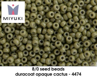 8/0 duracoat opaque cactus - 4474 - seedbeads (10 gram)