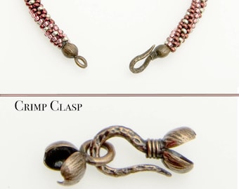 Crimp Clasp, hole 2,5 mm, ideal for Kumihimo!