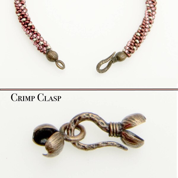 Crimp Clasp, hole 2,5 mm, ideal for Kumihimo!