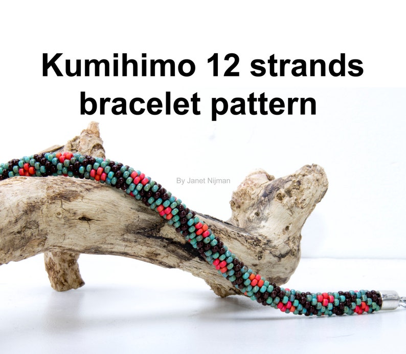 Kumihimo tutorial diamond pattern 12 strands pattern image 4