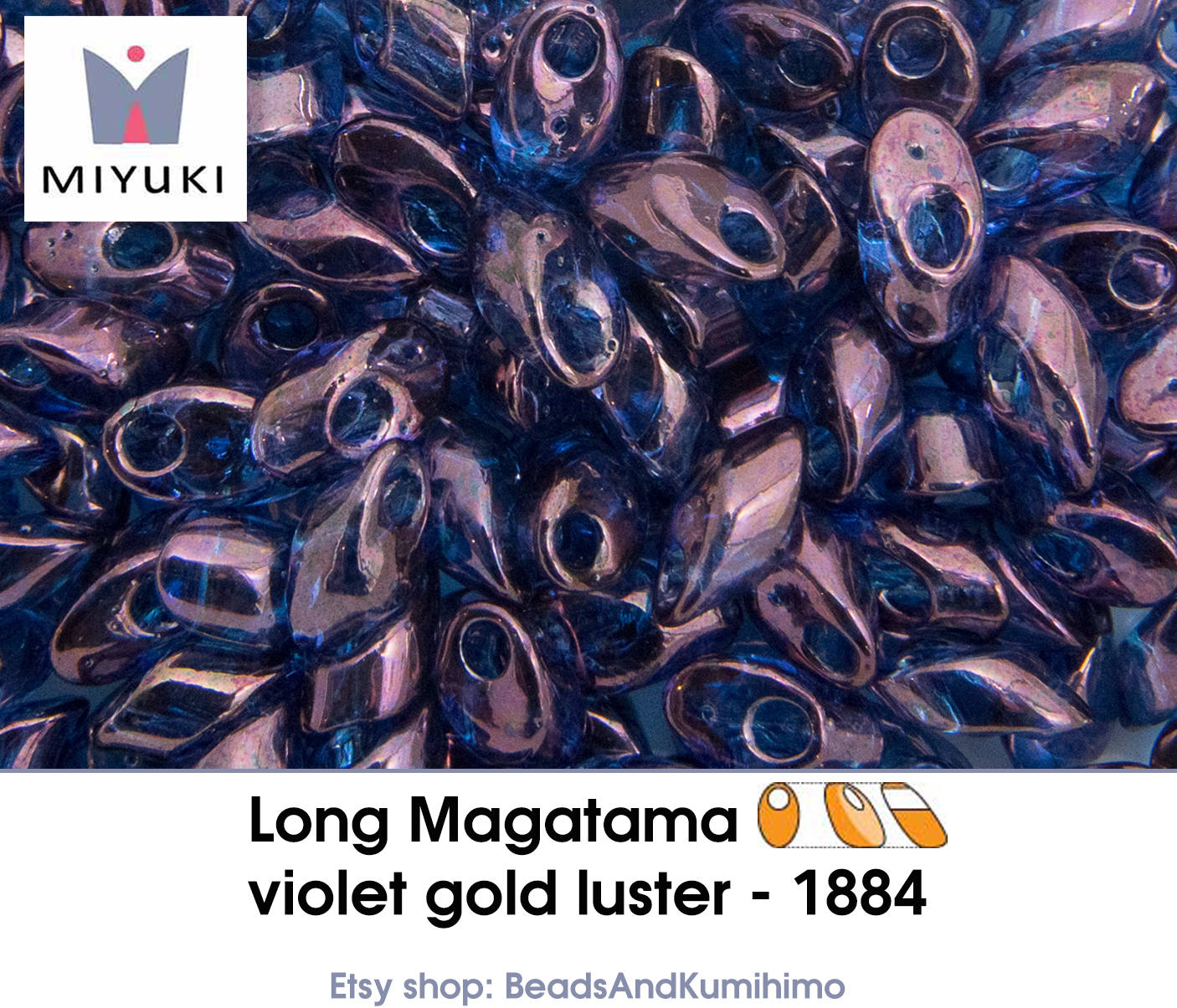 6-1884, Miyuki 20g Violet Gold Luster 6-1884, Miyuki 20g Violet Gold Luster