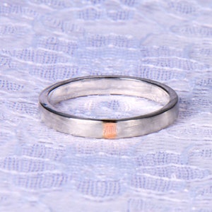 Plata damas alianza de la boda con 9ct amarillo raya de oro
