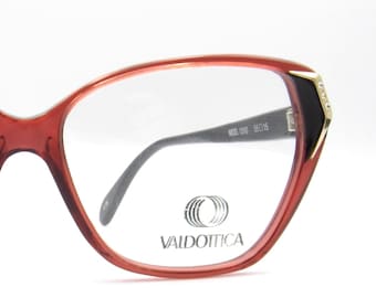 Vintage 1980s Valdottica Eyeglasses – Wine Red Transparent