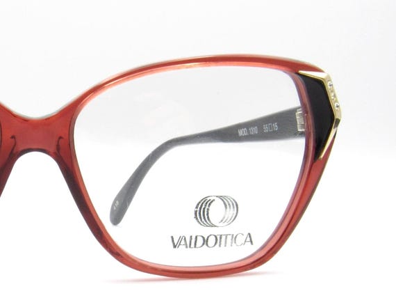 Vintage 1980s Valdottica Eyeglasses – Wine Red Transparent