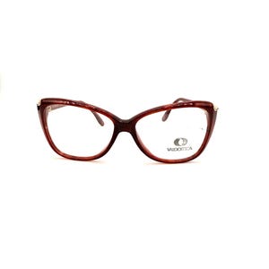 Vintage Red Cat Eye Glasses Frames: Handmade 70s Italian Acetate