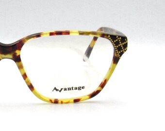 Vintage 1980s Tortoiseshell Acetate Eyeglasses Frames - Italy