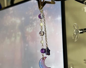 Pinza para el pelo con forma de galaxia