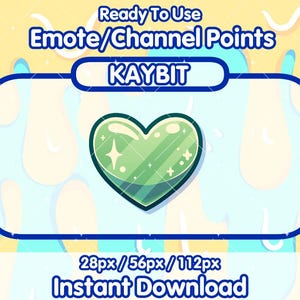 GREEN Heart Twitch Channel Points Icon | Twitch Channel Point Icon | Twitch Emotes | Stream Emotes | Channel Point Redeem