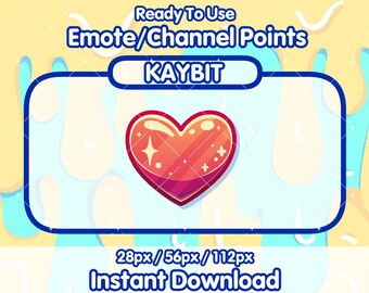 RED Heart Twitch Channel Points Icon | Twitch Channel Point Icon | Twitch Emotes | Stream Emotes | Channel Point Redeem