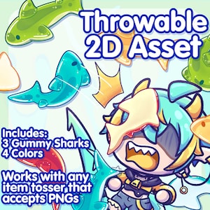 Throwable 2D Items - Gummy Sharks