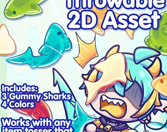 Throwable 2D Items - Gummy Sharks