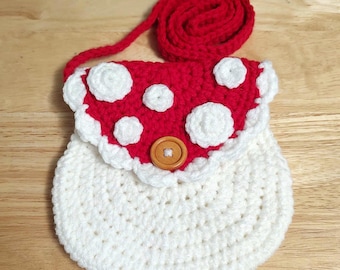 Small Crochet Mushroom Bag