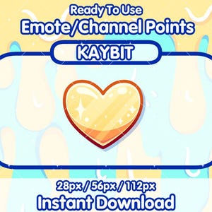 YELLOW Heart Twitch Channel Points Icon | Twitch Channel Point Icon | Twitch Emotes | Stream Emotes | Channel Point Redeem