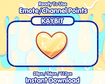 YELLOW Heart Twitch Channel Points Icon | Twitch Channel Point Icon | Twitch Emotes | Stream Emotes | Channel Point Redeem