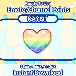 RAINBOW Heart Twitch Channel Points Icon | Twitch Channel Point Icon | Twitch Emotes | Stream Emotes | Channel Point Redeem