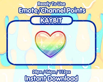 RAINBOW Heart Twitch Channel Points Icon | Twitch Channel Point Icon | Twitch Emotes | Stream Emotes | Channel Point Redeem