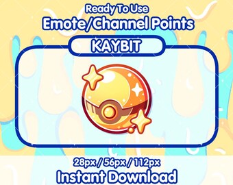 GOLD PKMN BALL Twitch Channel Points Icon | Twitch Channel Point Icon | Twitch Emotes | Stream Emotes | Channel Point Redeem